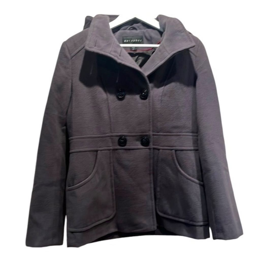 Metaphor Women’s Gray Pea Coat Size Small